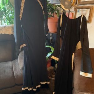 Black and white casual dress polkadots